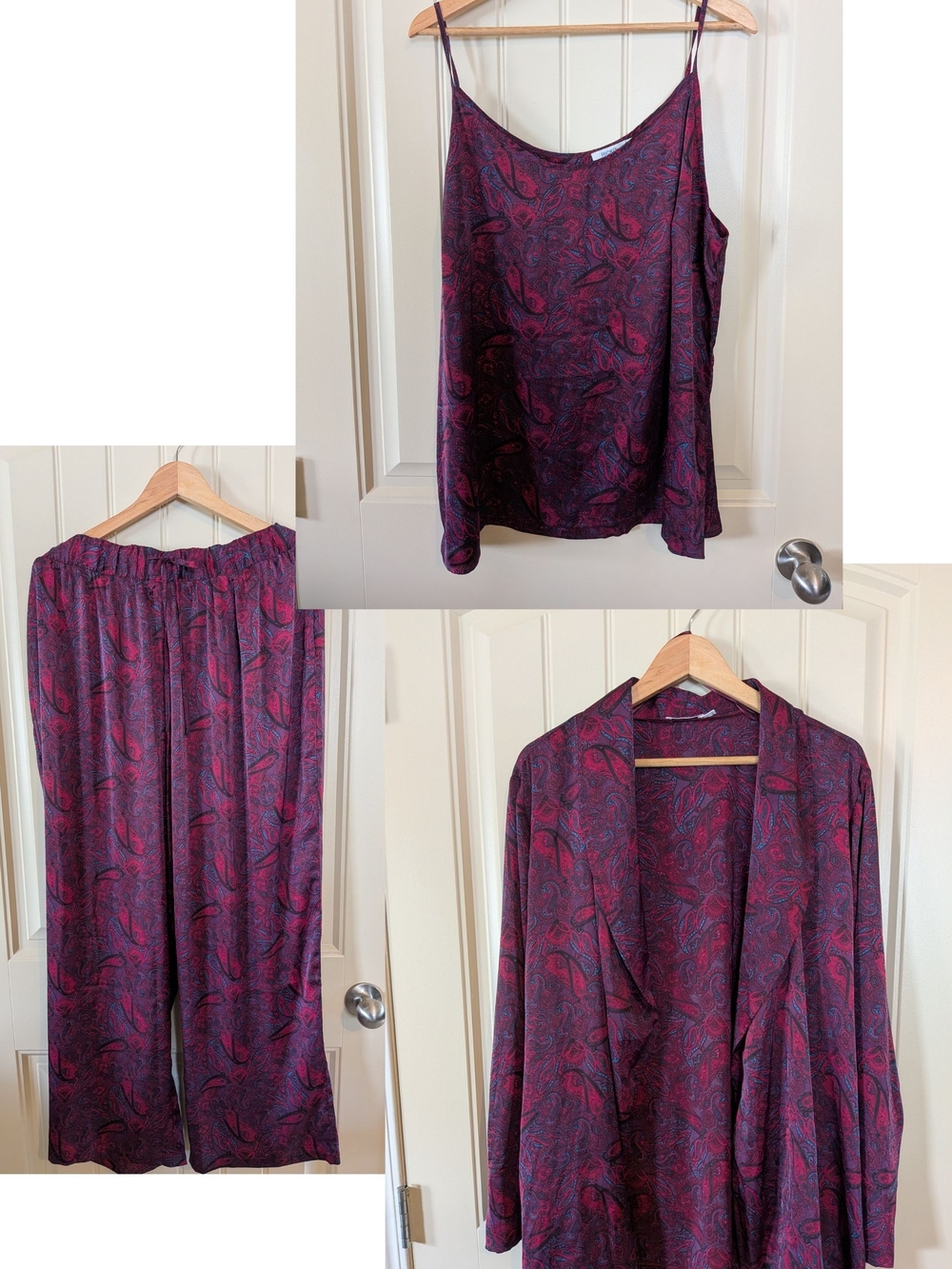 NWOT Burgundy, Purple & Teal 3 Piece Lounge Set